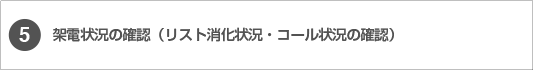 5.架電状況の確認（リスト消化状況・コール状況の確認）